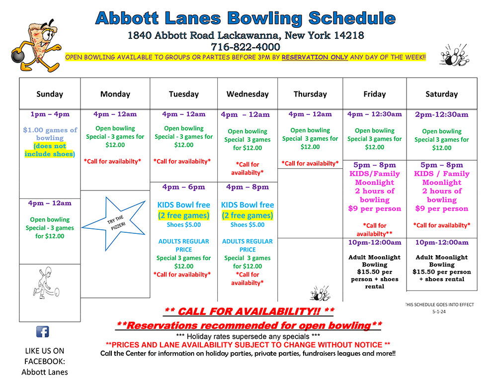Current Bowling Schedule